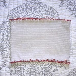 Red and white tube top